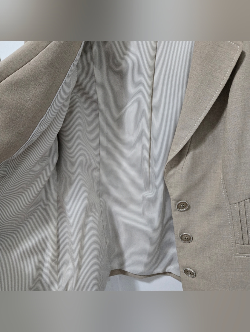 Laura Petites Women's Beige Blazer Jacket - Picture 6 of 7